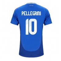 Pánský Fotbalový dres Itálie Lorenzo Pellegrini #10 ME 2024 Domácí Krátký Rukáv